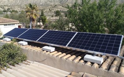 Soporte lastrado sobre teja